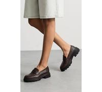 Dorothy Perkins Faith: Isa Faux Leather Chunky Penny Loafers In Dark Brown dark brown 5