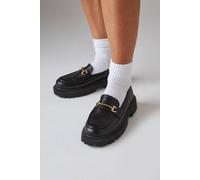 Dorothy Perkins Faith: Nila Faux Leather Snaffle Detail Chunky Loafers In Black black 6