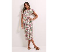 Dorothy Perkins Floral Ruffle Sleeve Empire Seam Printed Jersey Midi Dress floral 8