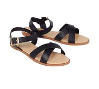 Dorothy Perkins Florence Faux Leather Cross Strap Flat Sandals, 7, black