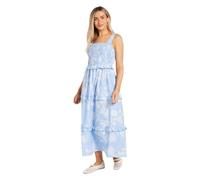 Dorothy Perkins Frill Detail Floral Tiered Printed Poplin Maxi Dress, 12, Floral