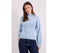 Dorothy Perkins Funnel Neck Balloon Sleeve Jumper In Light Blue light blue XL
