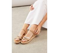 Dorothy Perkins Good For The Sole: Amerie Mix Material Strappy Medium Espadrille Wedges Sandals In Taupe taupe 8