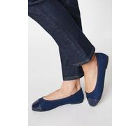 Dorothy Perkins Good For The Sole: Extra Wide Fit Tilly Ballet Flats In Navy navy 4