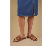 Good For the Sole Women's : Farah Faux Suede Comfort Sliders in Tan | Size: 3 Good For the Sole Tan 3