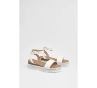 Dorothy Perkins Good For The Sole: Hester Faux Leather Embellished Flatform Wedge Sandals In White white