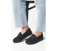 Dorothy Perkins Good For The Sole: Lily Comfort Wedge Loafers In Natural Black natural black 4