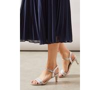 Dorothy Perkins Good For The Sole: Lyra Embellished Medium Heel Sandals In Silver silver 4