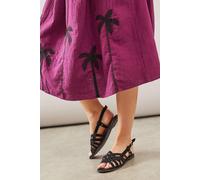 Dorothy Perkins Good For The Sole: Maggie Multi Strap Slingback Flat Sandals In Natural Black natural black 5