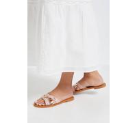 Dorothy Perkins Good For The Sole: Myla Faux Leather Interwoven Flat Mules In Pink pink