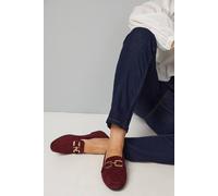 Dorothy Perkins Good For The Sole: Nora Faux Fur Comfort Snaffle Detail Loafers In Burgundy burgundy 8
