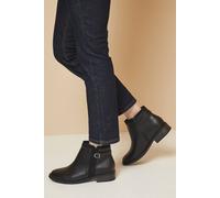 Dorothy Perkins Good For The Sole: Wide Fit Mia Mixed Material Low Heel Ankle Boots In Black black 3