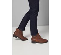 Dorothy Perkins Good For The Sole: Wide Fit Mia Mixed Material Low Heel Ankle Boots In Tan tan