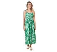 Dorothy Perkins Women's Green Palm Shirred Bodice Strappy Jersey Midi Dress | Size: 16 Dorothy Perkins Green 16