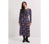 DOROTHY PERKINS Lace Detail Long Sleeve Printed Midi Dress 10