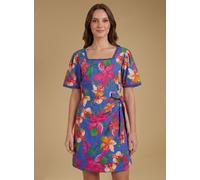 DOROTHY PERKINS Lace Trim Wrap Skirt Poplin Printed Mini Dress 14