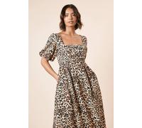 Dorothy Perkins Leopard Pleated Bodice Midi Dress leopard 8