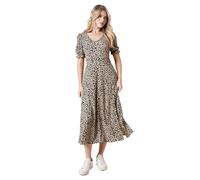 Dorothy Perkins Women's Leopard Print Short Sleeve Jersey Midi Dress | Size: 12 Dorothy Perkins Leopard 12