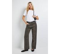 Dorothy Perkins Women's Leopard Tapered Straight Denim Jean | Size: 14 Dorothy Perkins Leopard 14