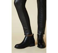 Womens Maddy Side Zip Flat Boots Black 4
