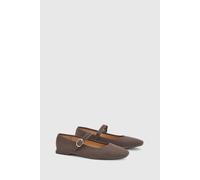 Dorothy Perkins Mina Textile Square Toe Mary Jane Flats In Brown brown