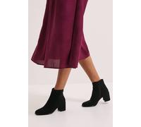 Dorothy Perkins Morgan Round Toe Medium Block Heel Ankle Boots In Natural Black natural black 3