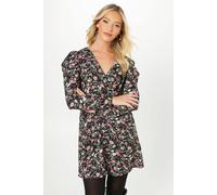 Dorothy Perkins Multi Ditsy Empire Wrap Long Sleeve Mini Dress In Floral floral 8