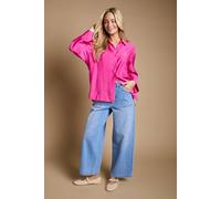 Dorothy Perkins Oversized Lightweight Shirt In Hot Pink hot pink