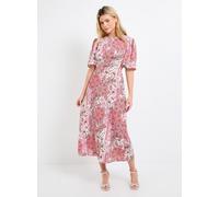 DOROTHY PERKINS Paisley Flutter Sleeve Shirred Waist Midi Dress 18