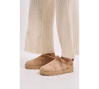 Dorothy Perkins Pamela Cozy Faux Suede Fur Trim Boots In Sand sand