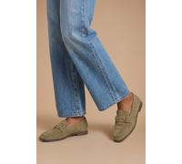 Dorothy Perkins Pandie Faux Suede Trim Loafers In Green green