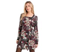 Dorothy Perkins Women's Patchwork Floral Square Neck Lace Trim Mini Dress | Size: 10 Dorothy Perkins Multicolor 10