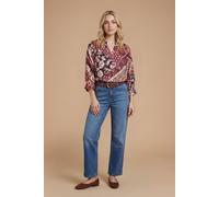 Dorothy Perkins Women's Patchwork Overhead Shirt in Brown | Size: 16