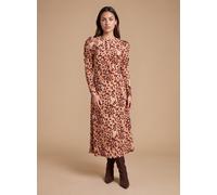 DOROTHY PERKINS Petite Animal Keyhole Jersey Midi Dress 14