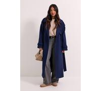Dorothy Perkins Petite Belted Trench In Navy navy 18