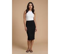 Dorothy Perkins Petite Bengaline Pencil Skirt, 14, Black