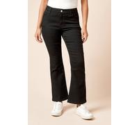Dorothy Perkins Petite Comfort Stretch Bootcut Jeans In Black black