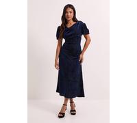 Dorothy Perkins Women's Petite DP Luxe Cowl Neck Puff Sleeve Midi Dress in Leopard | Size: 6 Dorothy Perkins Leopard 6