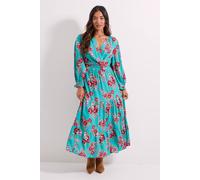 Dorothy Perkins Petite Floral Wrap Front Tiered Skirt Midaxi Dress floral 12