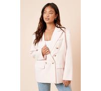 Dorothy Perkins Petite Oversized Double Breasted Blazer In Blush blush 8