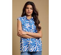 Dorothy Perkins Women's Petite Pocket Detail Button Up Utility Blouse in Animal | Size: 12 Dorothy Perkins Animal 12