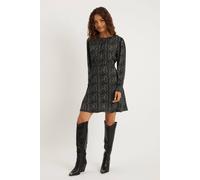 Dorothy Perkins Petite Puff Sleeve Fit And Flare Mini Dress In Neutral neutral 8