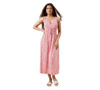 Dorothy Perkins Women's Petite Red Ditsy Channel Waist Jersey Midi Dress | Size: 6 Dorothy Perkins Red 6