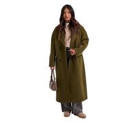 Dorothy Perkins Women's Petite Relaxed Buttoned Midi Coat in Khaki | Size: 18 Dorothy Perkins Khaki 18