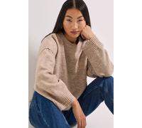Dorothy Perkins Petite Relaxed Crew Jumper In Oatmeal oatmeal S
