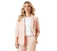 Dorothy Perkins Petite Ruched Sleeve Blazer, 18, Blush