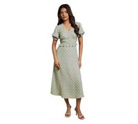 Dorothy Perkins Petite Ruffle Detail Midaxi Dress, 10, Green