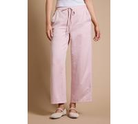 Dorothy Perkins Women's Petite Satin Relaxed Drawstring Contrast Trouser in Blush | Size: 10 Dorothy Perkins Blush 10
