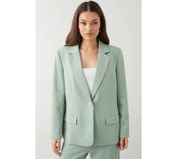 Dorothy Perkins Petite Straight Fit Blazer In Sage sage 14