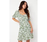 Dorothy Perkins Petite Sweetheart Tie Front Mini Dress In Green green 6